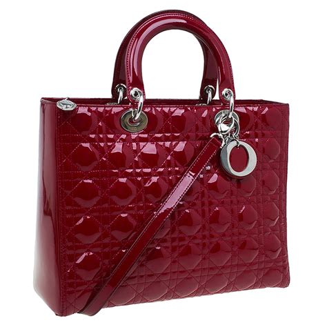 lady dior red matte|christian Dior lady large bag.